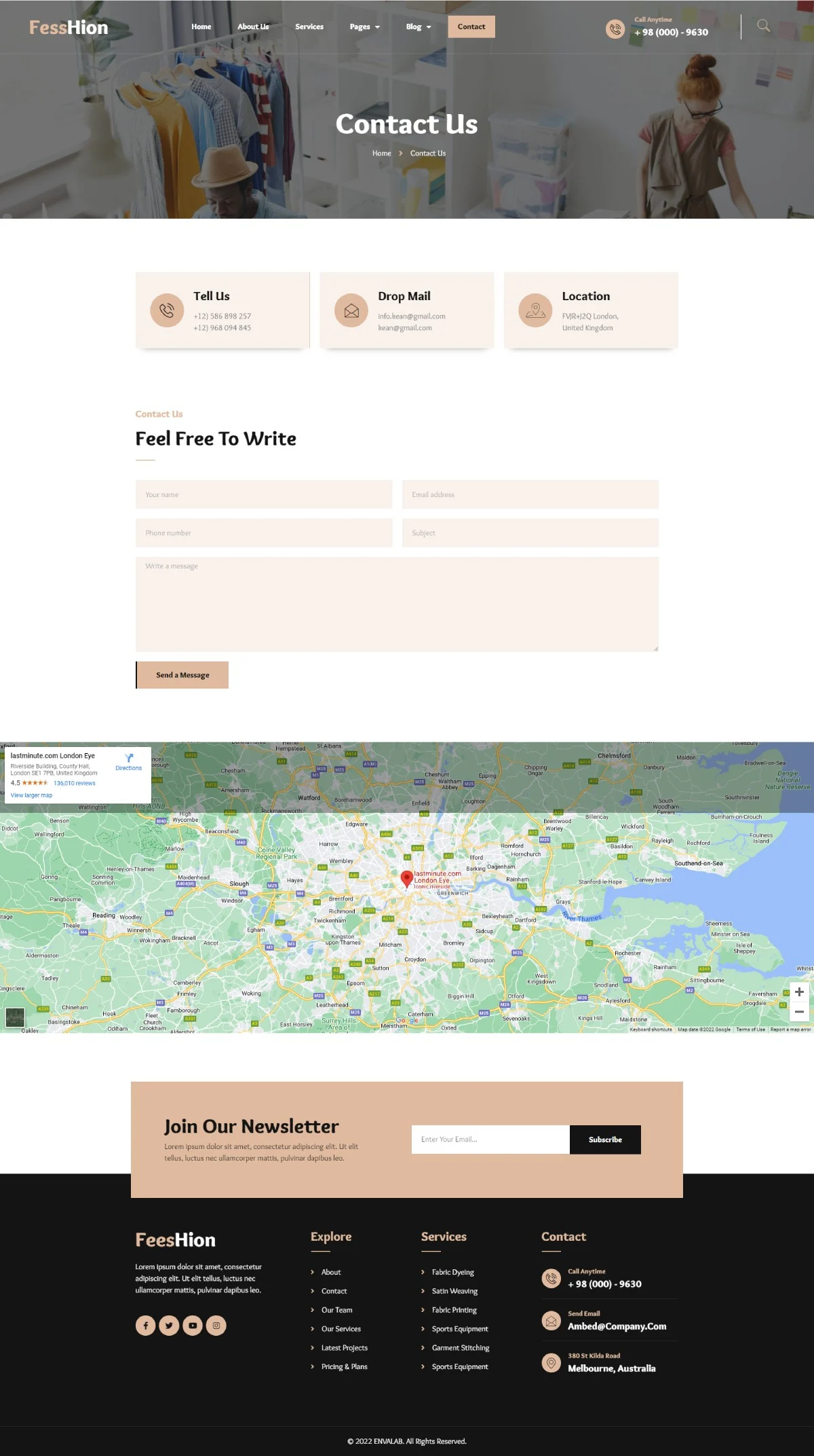 Fesshion Fashion & Clothing Elementor Template Kit
