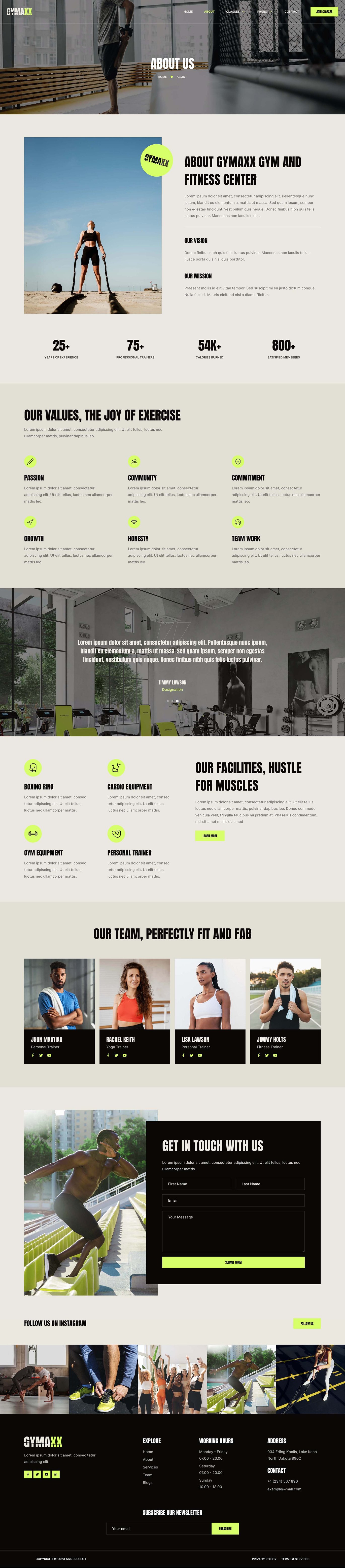 Gymaxx Gym & Fitness Center Elementor Template Kit