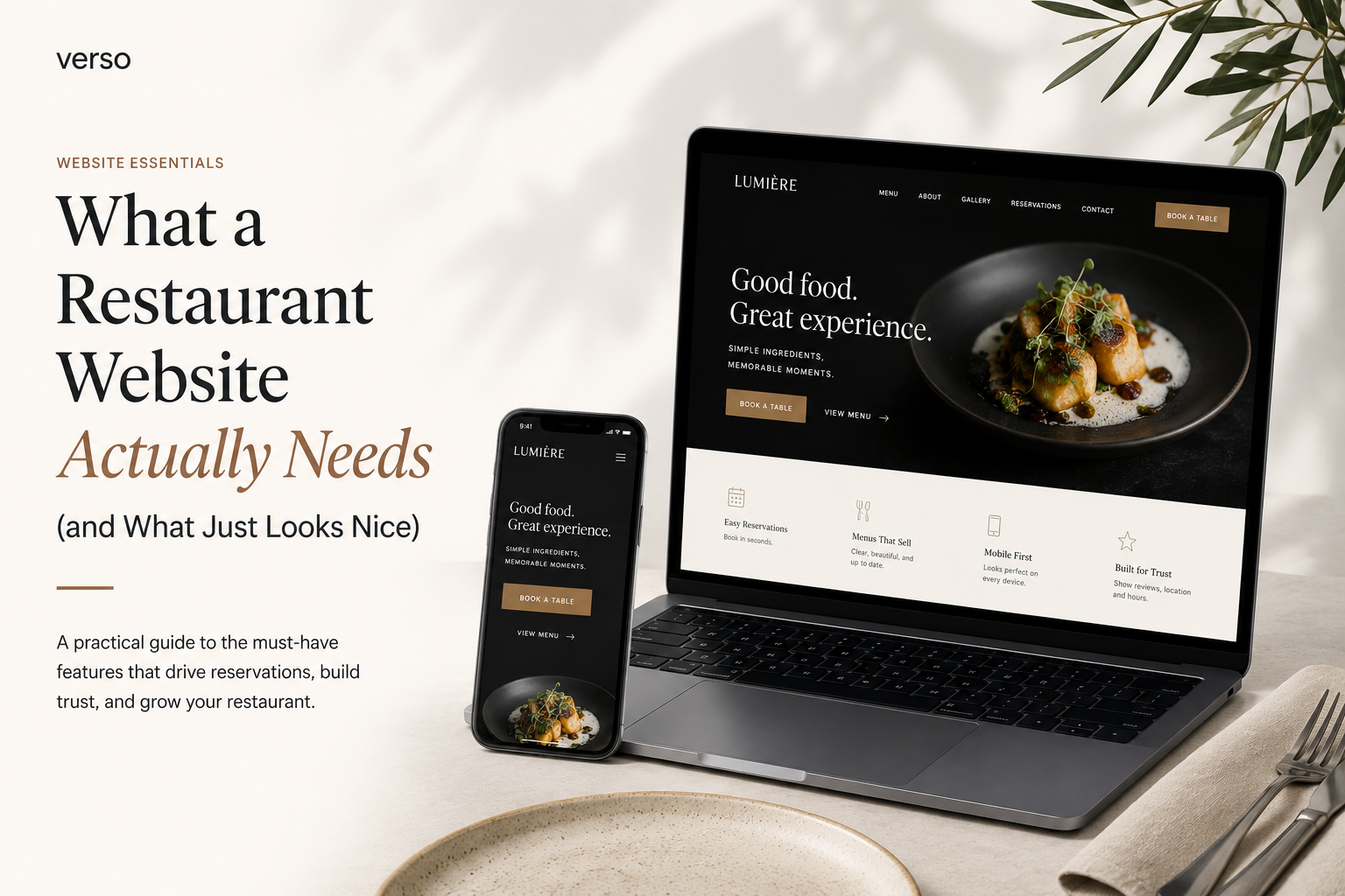 What a Restaurant Website Actually Needs (and What Just Looks Nice)