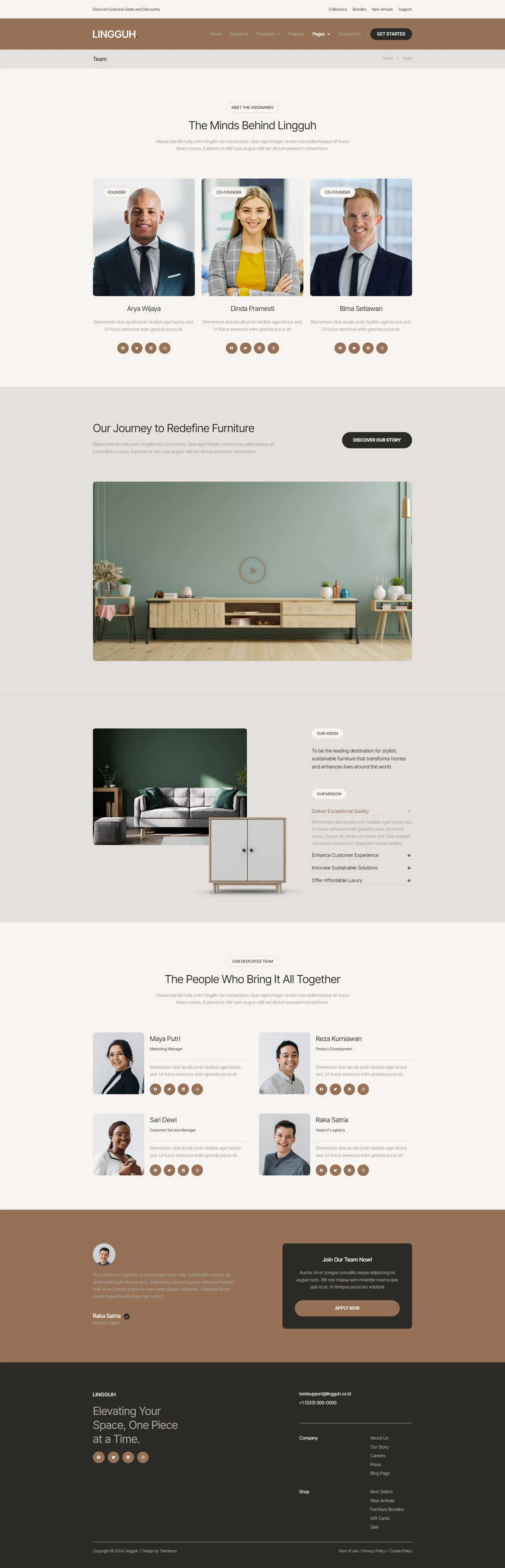 Lingguh Furniture eCommerce Elementor Template Kit