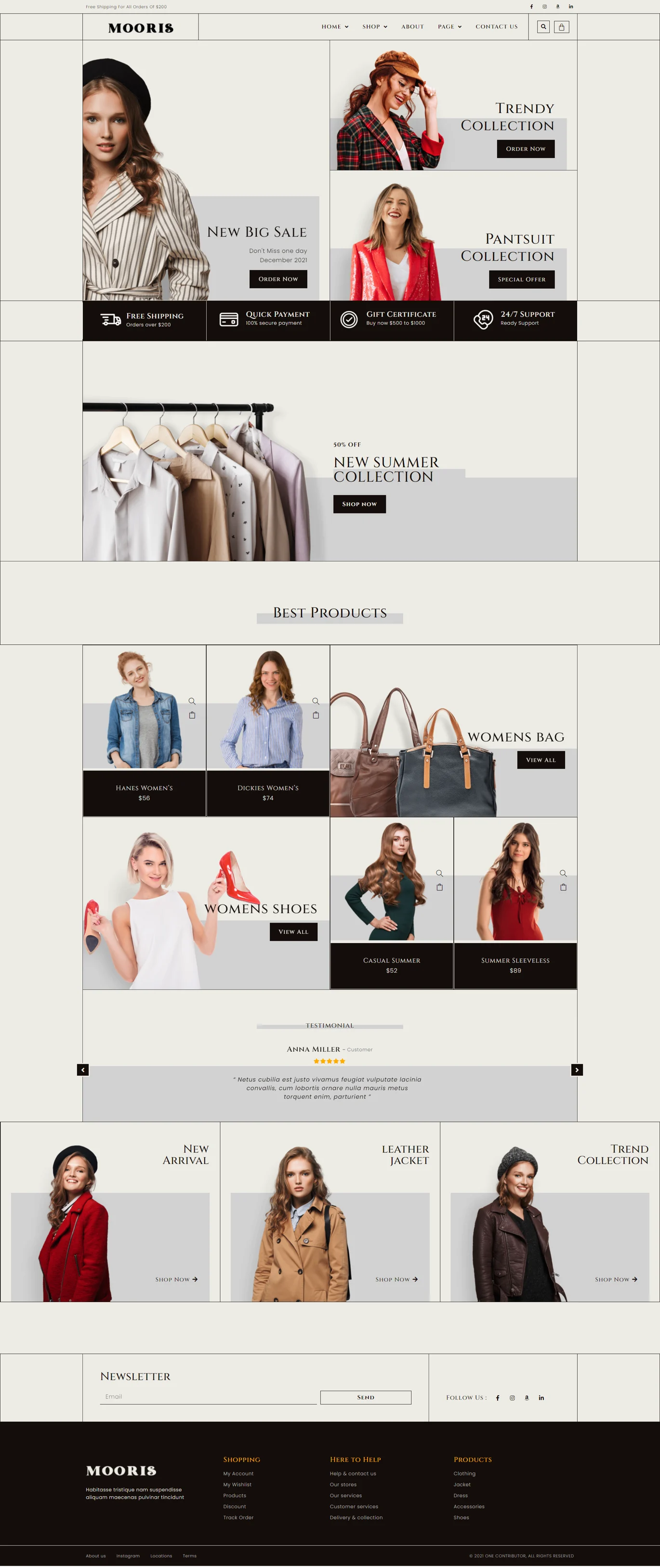 Mooris Woocommerce Fashion Elementor Template Kit