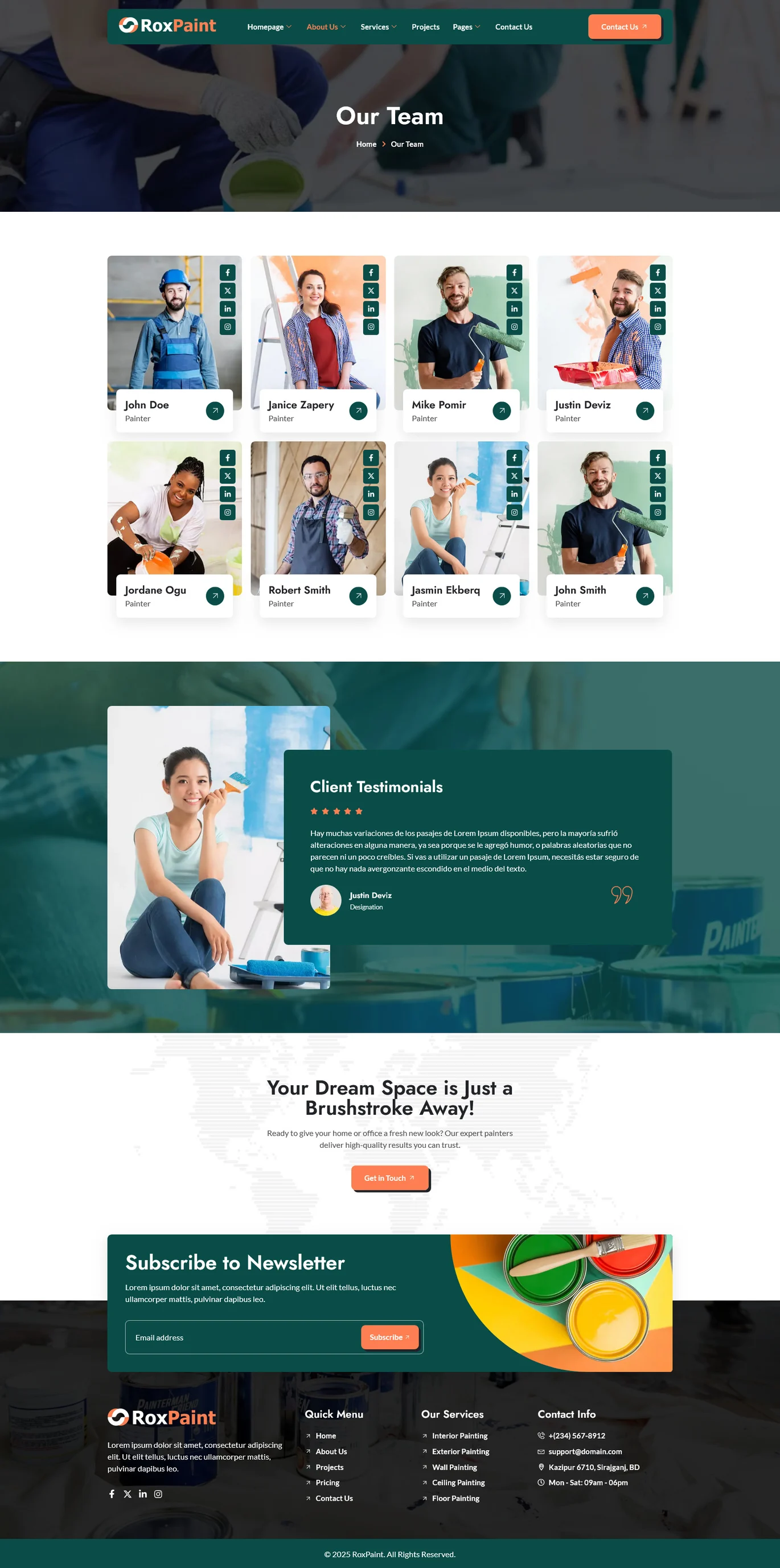 Roxpaint Painting Services Elementor Template Kit